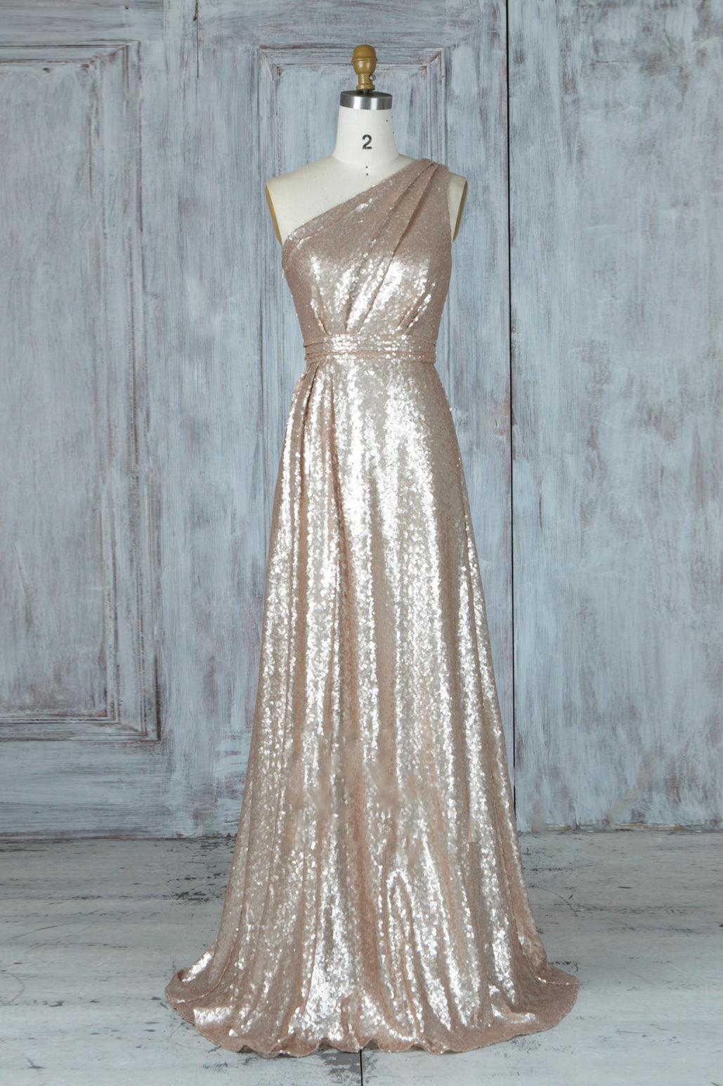 One Shoulder Dress RTSLQ413 Size 4 / Tan Flat-YR28 One Shoulder Dress RTSLQ413 Size 4 / Tan Flat-YR28