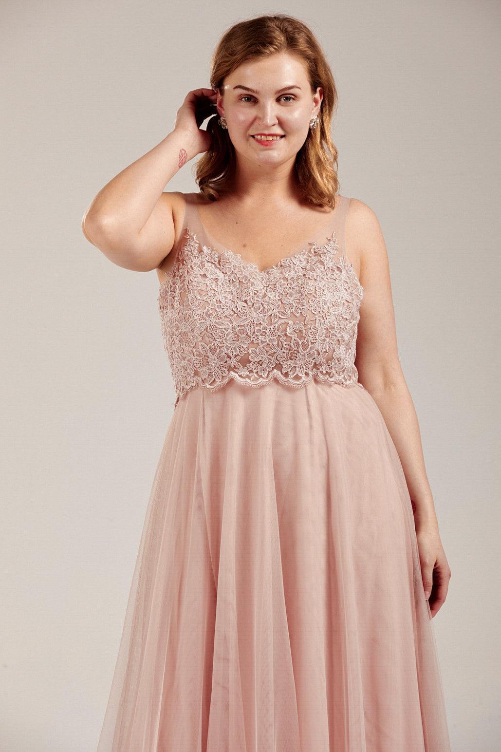 A Line Dress Curve HS691 Custom / Navy-DB775
