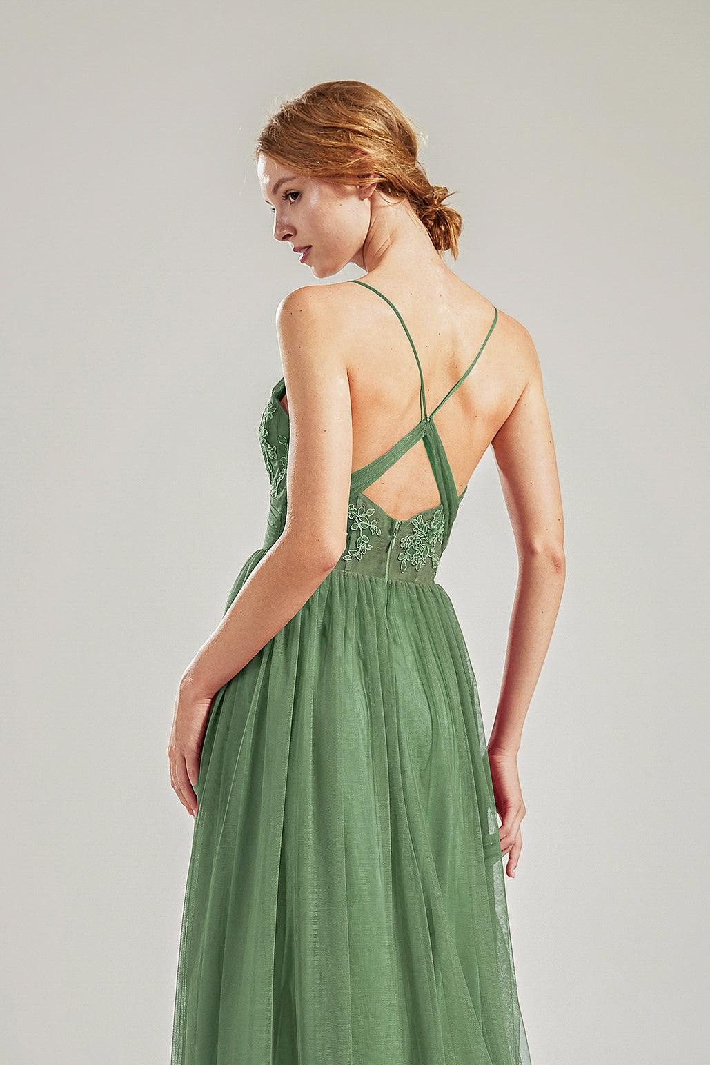 Dusty Green Dress RTSHS837 – RENZRAGS